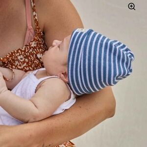 Krochet Kids International Striped Pink And White Baby Beanie